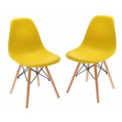 Кресло для кухни на ножках Bonro В-173 Full Kd желтое (2шт) 7000666 фото