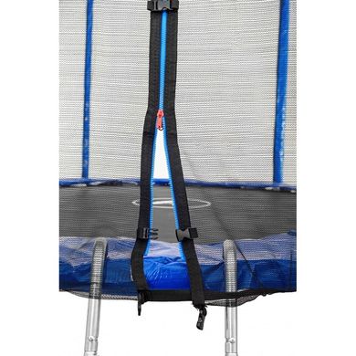 Батут Atleto 252 см с двойными ногами с сеткой синий 7000164 фото