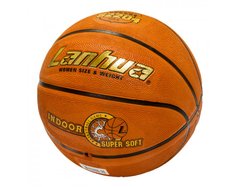 М&#39;яч баскетбольний Lanhua 6 S2204 Super soft Indoor (гума, бутил, помаранчевий) 1450346 фото