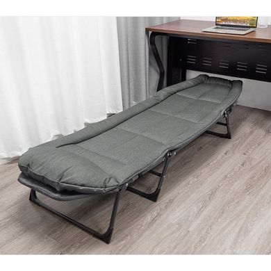 Шезлонг лежак кровать раскладная Bonro B2002-3 темно-серый 7000699 фото