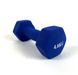 Гантели для фитнеса Neo-Sport 4 кг. x 2 шт., металл с виниловым покрытием (синие) 22600091 фото 4