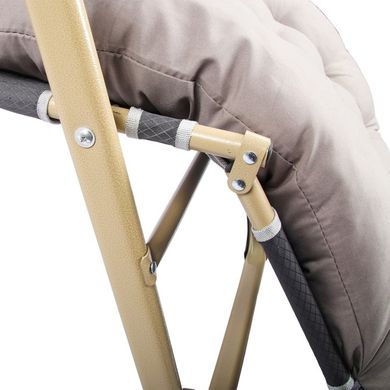 Шезлонг кресло садовый, туристический Bonro B-02 серый + подушка 7000701 фото
