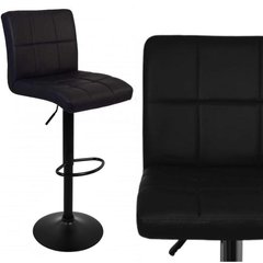 Барний стілець зі спинкою Bonro Bc-0106 чорний з чорною основою 7000625 фото