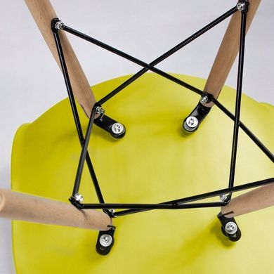Крісло для кухні на ніжках Bonro В-173 Full Kd жовте (4шт) 7000679 фото