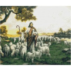 Алмазная мозаика "Пастух со стадом овец" Strateg HX042 30х40 см 21304625 фото