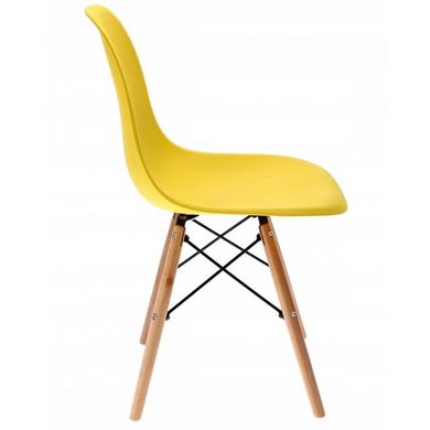 Крісло для кухні на ніжках Bonro В-173 Full Kd жовте (3шт) 7000680 фото