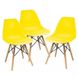 Крісло для кухні на ніжках Bonro В-173 Full Kd жовте (3шт) 7000680 фото 10