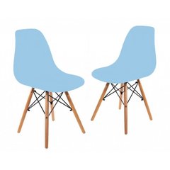 Крісло для кухні на ніжках Bonro В-173 FULL KD голубе (2шт) 7000564 фото