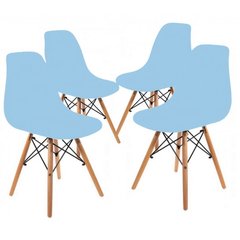 Кресло для кухни на ножках Bonro В-173 FULL KD голубое (4шт) 7000572 фото