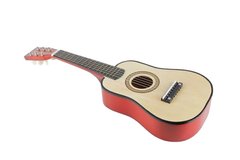 Іграшкова гітара з медіатором M 1 369 дерев'яна (Натуральний) 21304733 фото