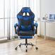 Кресло геймерское Bonro BN-810 синее с подставкой для ног 7000552 фото 3