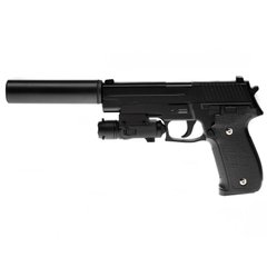G26A Страйкбольный пистолет Galaxy Sig Sauer спринг металл черный с глушителем 20500110 фото