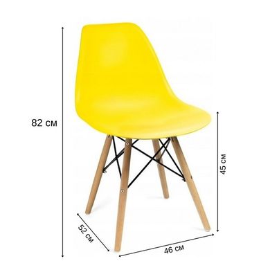 Кресло для кухни на ножках Bonro В-173 Full Kd желтое 7000607 фото