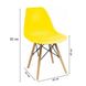 Крісло для кухні на ніжках Bonro В-173 Full Kd жовте 7000607 фото 6