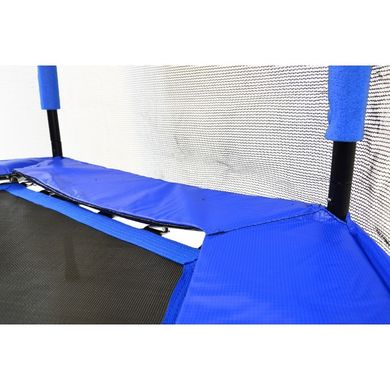 Батут Atleto 140 см шестиугольный с сеткой синий 7000021 фото