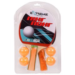 Набір для настільного тенісу TT2111 Extreme Motion, 2 ракетки, 4 м'ячики 21307615 фото