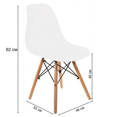 Кресло для кухни на ножках Bonro В-173 FULL KD белое (4 шт) 7000574 фото