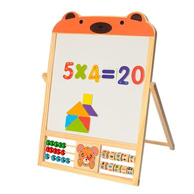 Детская развивающая досточка с цифрами и фигурами MD 1028 деревянная 21304647 фото