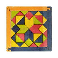 Детская мозаика "Геометрика" 172401 деревянная (Оранжевый-синий) 21304604 фото