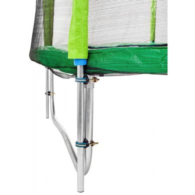 Батут Atleto 312 см с двойными ногами с сеткой зеленый (2 места) 7000178 фото