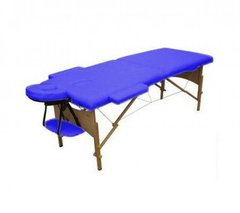 Массажный стол 3-х секционный (дерев. рама) синий HY-20110-1.2.3 600739 фото