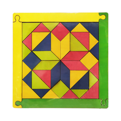 Детская мозаика "Геометрика" 172401 деревянная (Желтый-зеленый) 21304606 фото