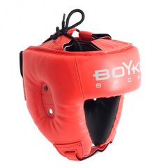 Шлем боксерский 1 (XL) открыт красный, кожзам 1640332 фото