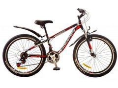 Велосипед 24 Discovery FLINT AM 14G Vbr рама-13 St черно-оранжево-красный (м) с крылом Pl 2017 1890017 фото