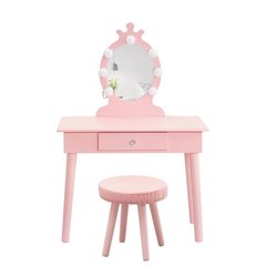 Туалетний столик + табуретка B-084 рожевий 7000375 фото
