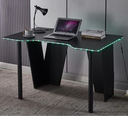 Игровой компьютерный стол Bonro B-13 с RGB-подсветкой, 120 см, черный 7001094 фото