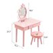 Туалетний столик + табуретка B-084 рожевий 7000375 фото 10