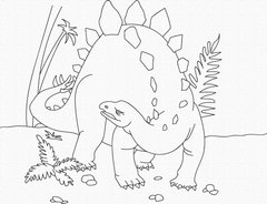 Розпис на полотні. Art Craft "Динозавр" 25х30 см 15521-AC 21307254 фото