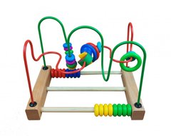 Розвиваюча іграшка каталка з лабіринтом MD 1241 дерев'яна (1241-3) 21306451 фото