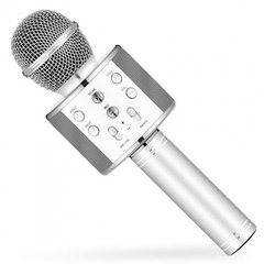 Караоке микрофон с колонкой WS-858 беспроводной (WS-858(Silver)) 21304758 фото