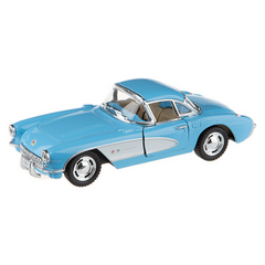 Дитяча колекційна машинка Chevrolet Corvette 1957 KT5316W інерційна (Синій) 21304258 фото