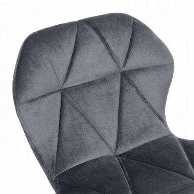 Барный стул со спинкой Bonro Bn-087 велюр серый 7000613 фото