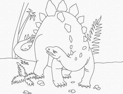 Роспись на холсте. Art Craft "Динозавр" 25х30 см 15521-AC 21307254 фото