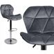 Барный стул со спинкой Bonro Bn-087 велюр серый 7000613 фото 1