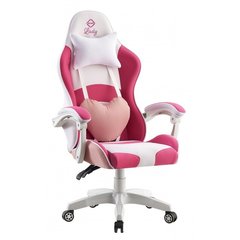Крісло геймерське Bonro Lady 807 рожево-біле 7000218 фото