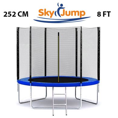 Батут Skyjump 8 фт., 252 см.c защитной сеткой - Лучшая Цена! 22600033 фото