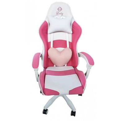 Крісло геймерське Bonro Lady 807 рожево-біле 7000218 фото