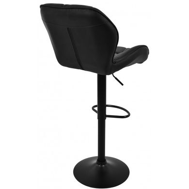 Барный стул со спинкой Bonro Bn-087 черный (черное основание) 7000614 фото