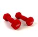 Гантелі для фітнесу Neo-Sport 1 кг. x 2 шт., метал з вініловим покриттям (червоний) 22600085 фото 2