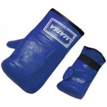 Снарядные перчатки для работы с мешком кожаные, Цвет: синий Combat Budo 580234 фото