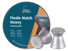 Кулі пневм H&N Finale Match Heavy, 4,49 мм, 0.53 г, 500 шт/уп 92074490215 20500135 фото