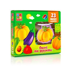 Набір магнітів MAXI "Овочі та фрукти" Vladi Toys VT3106-28, 23 шт 21305688 фото