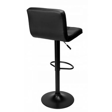 Барний стілець зі спинкою Bonro Bn-0106 чорний з чорною основою 7000616 фото