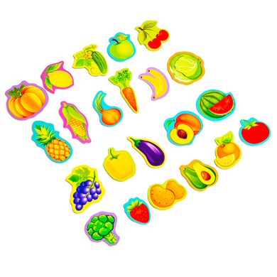 Набор магнитов MAXI "Овощи и фрукты" Vladi Toys VT3106-28, 23 шт 21305688 фото