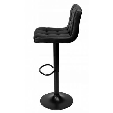 Барный стул со спинкой Bonro Bn-0106 черный с черным основанием 7000616 фото