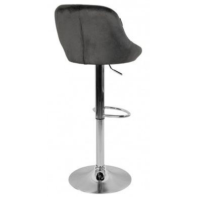 Барный стул со спинкой Bonro B-0741 велюр серый 7000092 фото